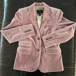 J. Crew Blush Velvet Women's Blazer
